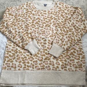Aerie oversized Leopard print sweatshirt size S.